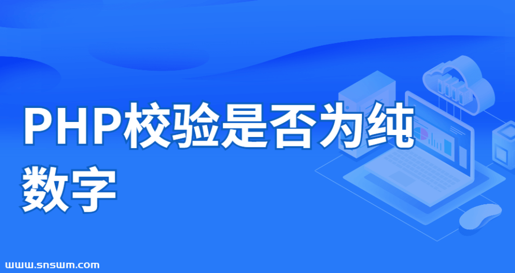 PHP校验是否为纯数字插图 PHP校验是否为纯数字