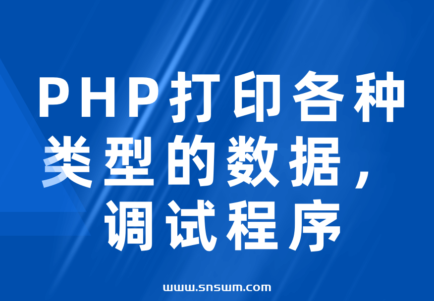 PHP打印各种类型的数据,调试程序插图 PHP打印各种类型的数据,调试程序