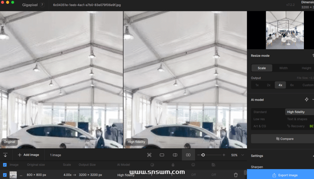 Topaz Gigapixel AI 7.2.2 AI图片无损缩放软件下载插图4 Topaz Gigapixel AI 7.2.2 AI图片无损缩放软件下载插图4